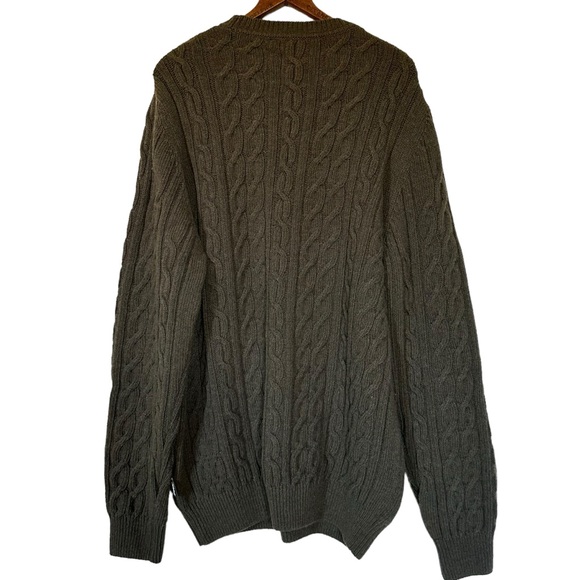 BARBOUR Oversized Slouchy Knit Crewneck Grandpa Dad Boyfriend Sweater Wool - Picture 7 of 11